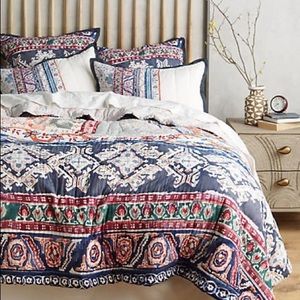 Anthropologie quilt + shams